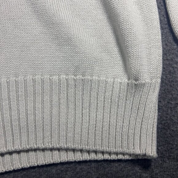 Ann Taylor LOFT Women's Cream 1/4 Zip Pullover Sweatshirt Size Medium - Picture 10 of 10